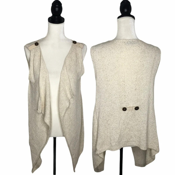 CACHE COONE Final Price 🌺 Open Waterfall Sweater Vest Wrap Cardigan - Picture 11 of 11